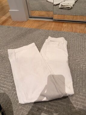 7 For All Mankind White Boot Cut Jeans